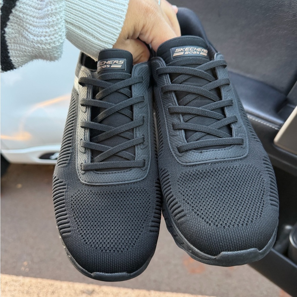Skechers Black Mesh Sneakers